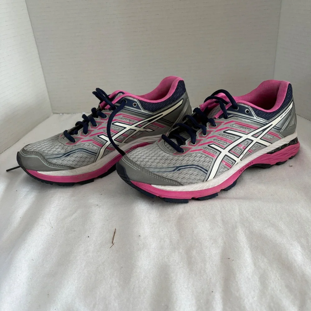 ASICS GT 2000 Women's Running‎ Shoes Grey Pink Navy Size 8.5 T757N
